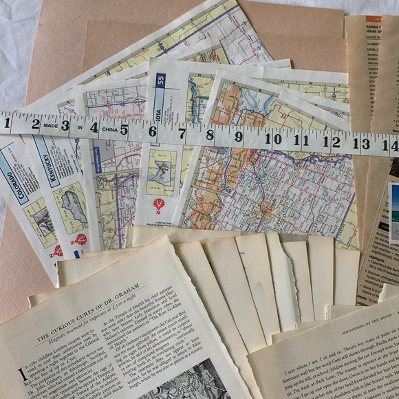 Over 50 vintage book pages for junk journals and paper crafts. Great variety! - Picture 3 of 16